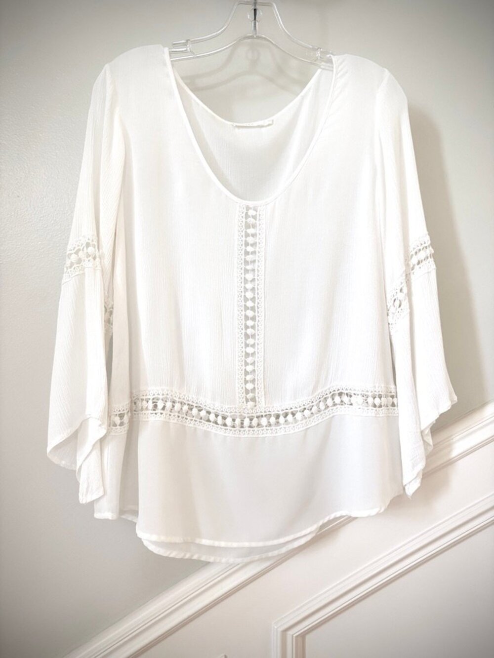 Lush Boho Long Sleeved Top, Size Small - Picture 2 of 11